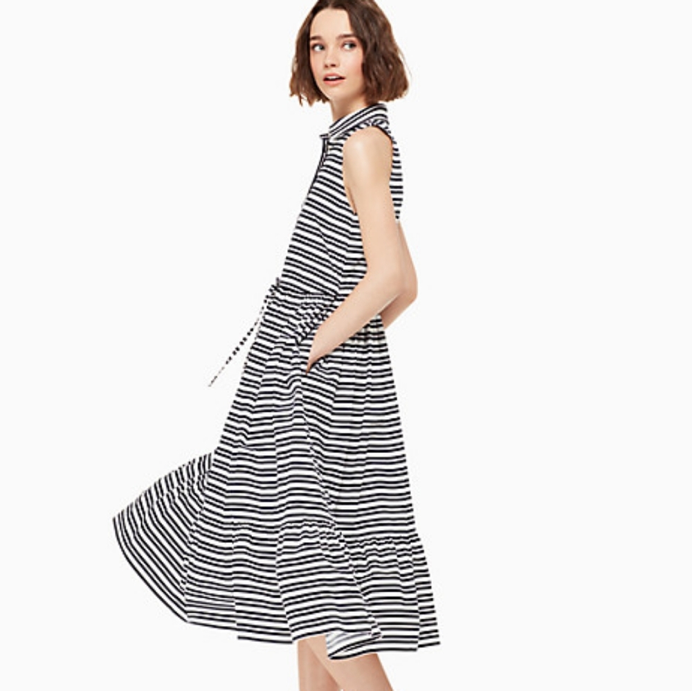 Kate Spade Candy Stripe Shirtdress XXS NWT